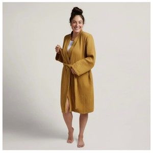 Parachute Cloud Gauze Robe 100% Turkish Cotton Bathrobe Amber Medium
